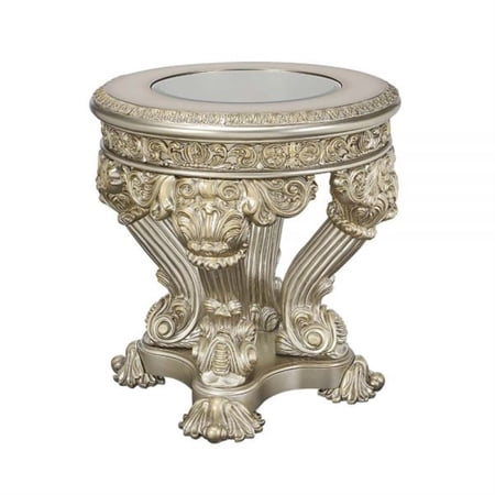 LV01203 End Table, Champagne & Gold Finish - Danae ( 1Pc/1Ctn )