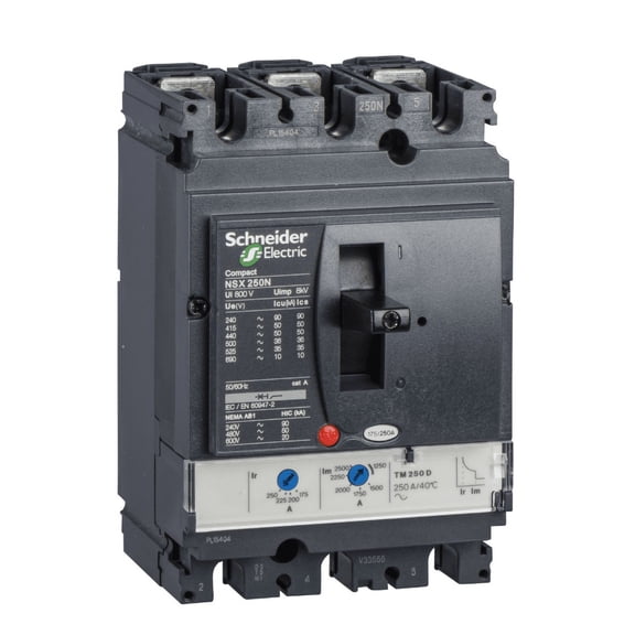 LV431831 Schneider  UL Compact  Circuit Breaker NSX200N TMD 200D,  200A,  3P,3D