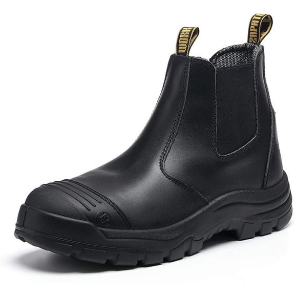 LV822 6 inch Composite Toe Slip On Mens Work Boots, Water Resistant Anti-Puncture Oil Resistant Chealsea Work Shoes