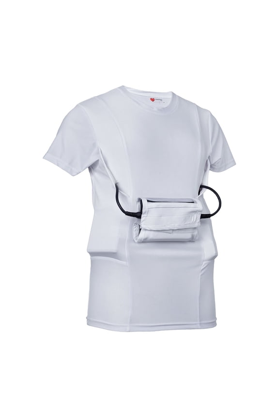 LVAD HeartWare White Shirt for Men Comfortable LVAD Medical T-Shirt with Battery & Controller Pockets | Heart Ware Clothing, S-4XL
