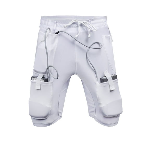 LVAD HeartMate 2 & 3 Men White Shorts Comfortable LVAD Medical Short with Battery & Controller Pockets | HeartMate II , III Clothing, S-4XL