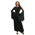 thumbnail image 1 of LVCBL Gothic Vintage Halloween Dress For Women Deep V Shape Collared Long Sleeved Dress S-2XL, 1 of 2