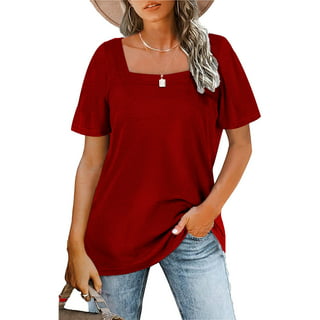 The Pioneer Woman Square Neck Flutter Sleeve Blouse - Walmart.com