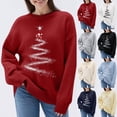 thumbnail image 1 of LVHAOGJOB Christmas Sweaters for Women Long Sleeve Tops Warm Winter Womens Blouse Graphic, 1 of 6