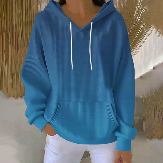 LVHAOGJOB Hoodies for Women Soft 100% Cotton Sweatshirt with Pockets Graphic Ladies Hooded Sweatshirt Long Sleeve