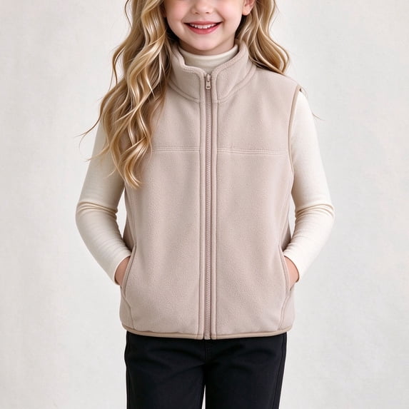 LVHAOGJOB Kids' Fleece Vest with Zip - Walmart.com