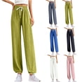 thumbnail image 1 of LVHAOGJOB Length Pants for Women Wide Leg Breathable High Waist Plus Size Loose Fit Womens, 1 of 7