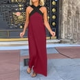 thumbnail image 1 of LVHAOGJOB Midi Dress for Women Trendy Strap Sleeveless Dress Plus Size Loose Summer Pleated Solid Mujers Sundress Crew Neck, 1 of 8