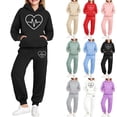 thumbnail image 1 of LVHAOGJOB Teens Sweatsuits 2 PC Hoodie Sweatshirts & Jogger Sweatpants Warm Soft with Pockets Clothing Sets for Girls and Boys Print, 1 of 6