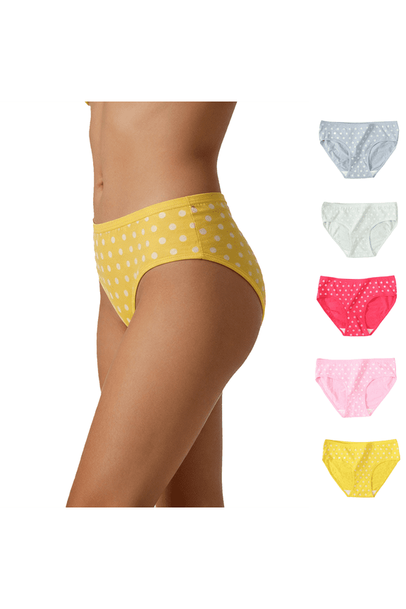 Womens 100% Cotton Underwear Comfort Brief Stretch Pants for Ladies Full Coverage