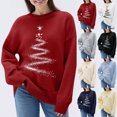 thumbnail image 1 of LVHAOGJOB Womens Christmas Sweaters Long Sleeve Tops Warm Winter Blouse for Ladies Graphic, 1 of 6
