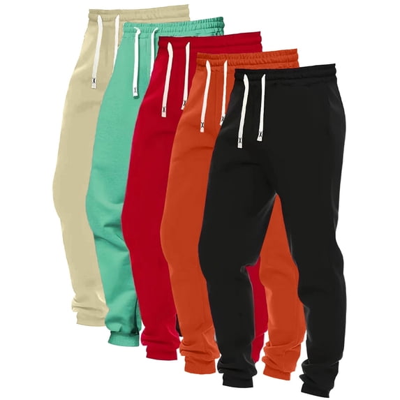 LVHAOGJOB Womens Elastic Waisted Sweatpants Athletic Workout Pants Wide Leg Drawstrings Pants for Ladies Stretch