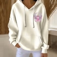 thumbnail image 1 of LVHAOGJOB Womens Hoodies Sweatshirt 100% Cotton Soft with Pockets Long Sleeve Hooded Sweatshirt for Ladies Solid Color, 1 of 5