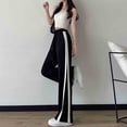 thumbnail image 1 of LVHAOGJOB Womens Relaxed Fit Pants Wide Leg Elastic Waist Sweatpants Plus Size Straight Leg Stretchy Print Long Pants for Women, 1 of 6