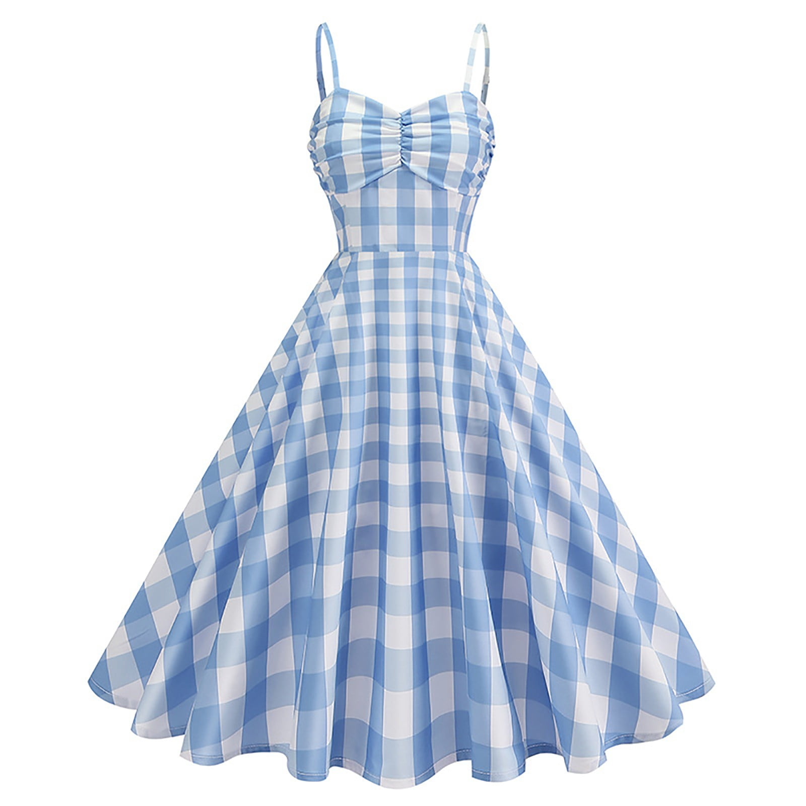 LVHAOGJOB Womens Trendy Midi Dress Strap with Pockets Sleeveless Dress Summer Elegant V Neck Sundress for Mujer Solid