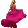 thumbnail image 1 of LVHAOGJOB Womens Trendy Midi Dress Summer Sleeveless Dress Spaghetti Strap Crew Neck Elegant Solid Sundress for Mujer, 1 of 7