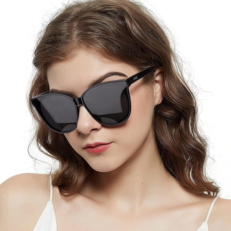 LVIOE Cat Eyes Sunglasses for Women, Polarized Oversized  display picture 1