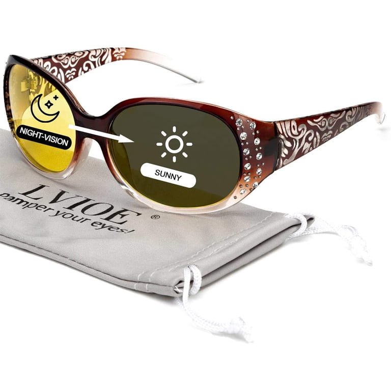 LVIOE Night-Vision Driving Glasses Wrap Around Anti Glare  display picture 3