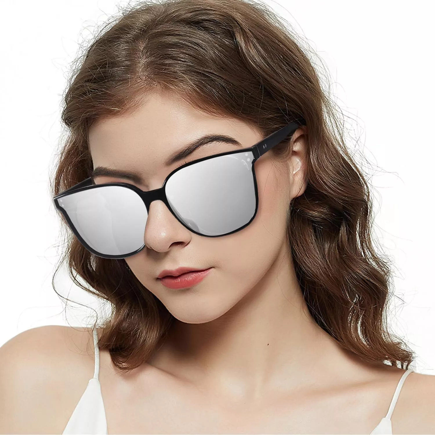 LVIOE Oversized Polarized Sunglasses for Women Trendy Large  display picture 1