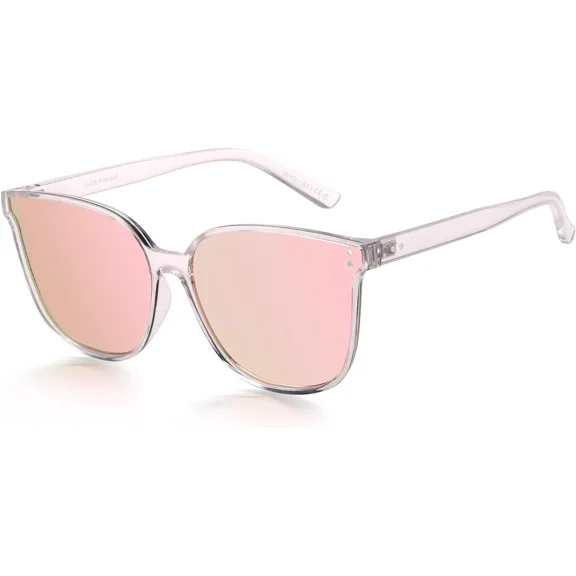 LVIOE Oversized Polarized Sunglasses for Women Trendy Large Cat Eye UV Protection Shade