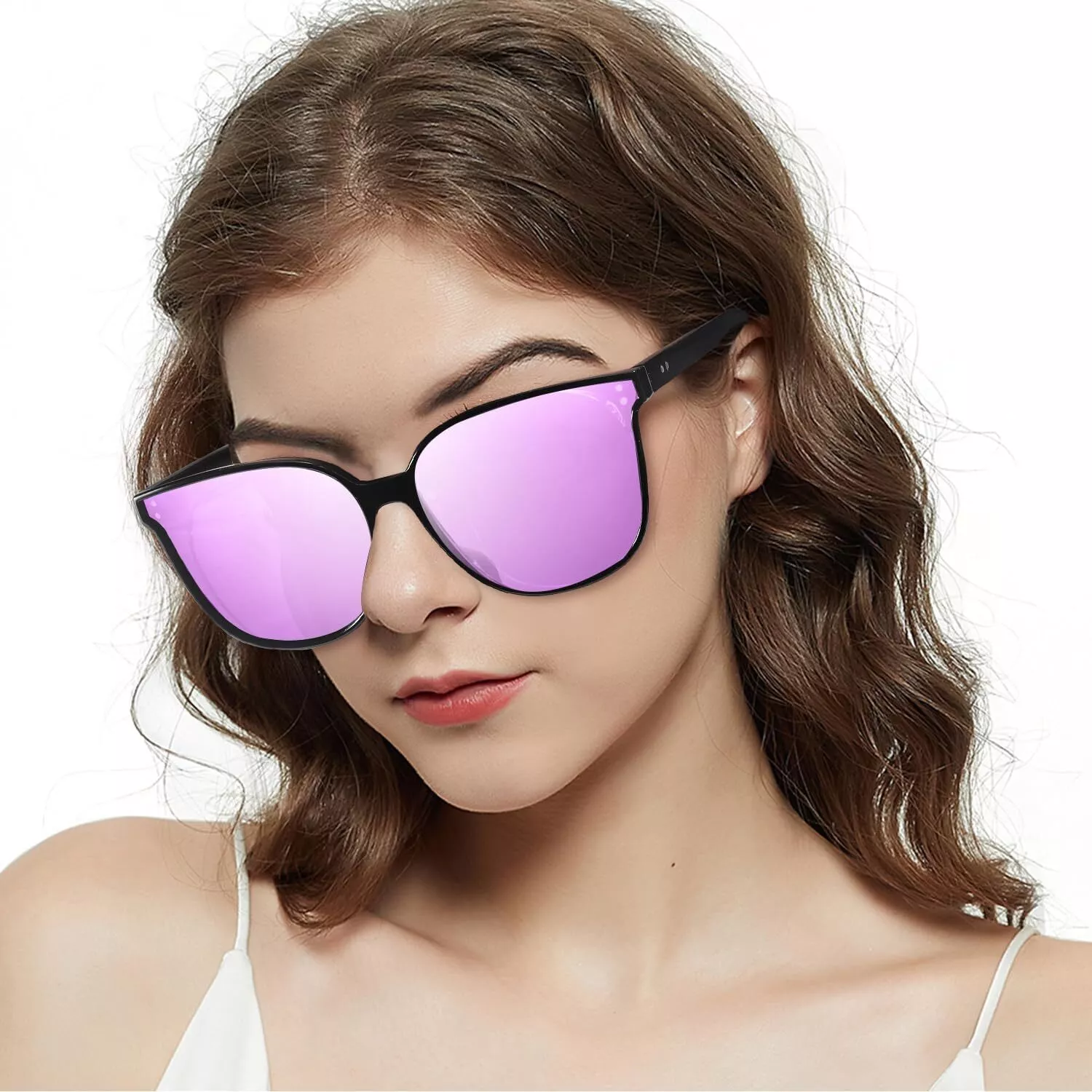 LVIOE Oversized Polarized Sunglasses for Women Trendy Large  display picture 2