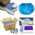 thumbnail image 1 of LVKN Disposable Pedicure Kit, 100 Pcs Blue Pedicure Liners, 100 Pcs Disposable Pedicure Kit 3 in 1 (Purple Pumice Pad, Wood Nail File 100/180 Grit, Purple Mini Buffer 100/180 Grit) 200 Counts, 1 of 7