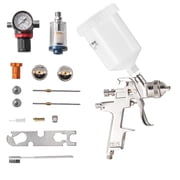LVLP Air Spray Gun 3 Interchangeable Nozzles 1.3/1.4/1.7mm 600ml Cup 360  Rotating Cap for Automotive Furniture Home Improvement