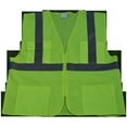 thumbnail image 1 of LVM24-4X-5X Safety Vest Ansi Class 2 All Mesh 4-Pocket, Lime - 4X & 5X, 1 of 1