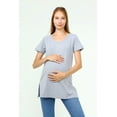 thumbnail image 1 of LVMA2041 - 100% premium Cotton - Women V Style Maternity T-Shirt, 1 of 10