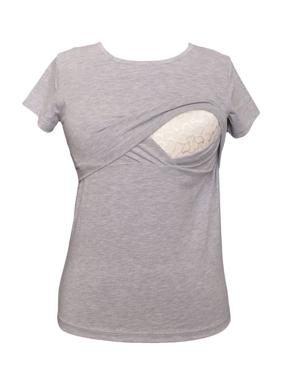 LVMA2500 - 100% premium Cotton - Women Nursing Maternity T-Shirt