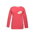 thumbnail image 1 of LVMA2700 - 100% premium Cotton - Women Long Sleeve Nursing Maternity T-Shirt, 1 of 8