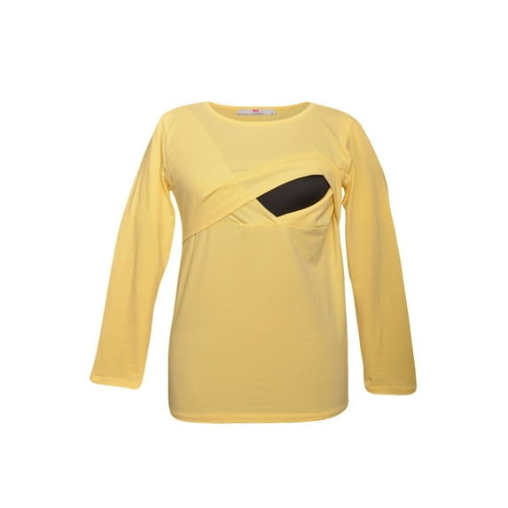 LVMA2700 - 100% premium Cotton - Women Long Sleeve Nursing Maternity T-Shirt