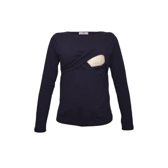 LVMA2700 - 100% premium Cotton - Women Long Sleeve Nursing Maternity T-Shirt