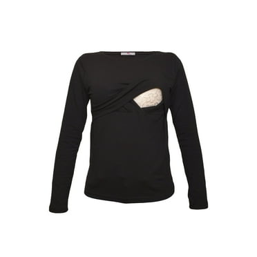LVMA2700 - 100% premium Cotton - Women Long Sleeve Nursing Maternity T-Shirt