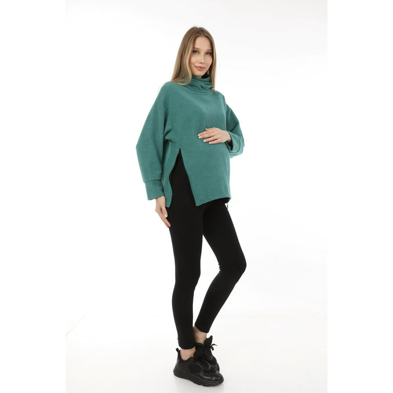 LVMA4280 - Side Zipper Maternity Nursing sweatshirt 
