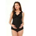 thumbnail image 1 of LVMA4400 - Luvmabelly Maternity Swimsuit V-Neck One Piece Swimsuit Ruffled Lace up, 1 of 7