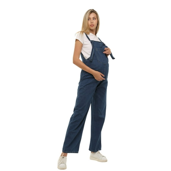 LVMA6152 - Maternity Women's Comfy Denim Overalls, Jumpsuits