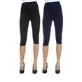 thumbnail image 1 of LVMA8003 - Women’s Maternity Over The Belly Capri Crop Support Leggings, 1 of 15