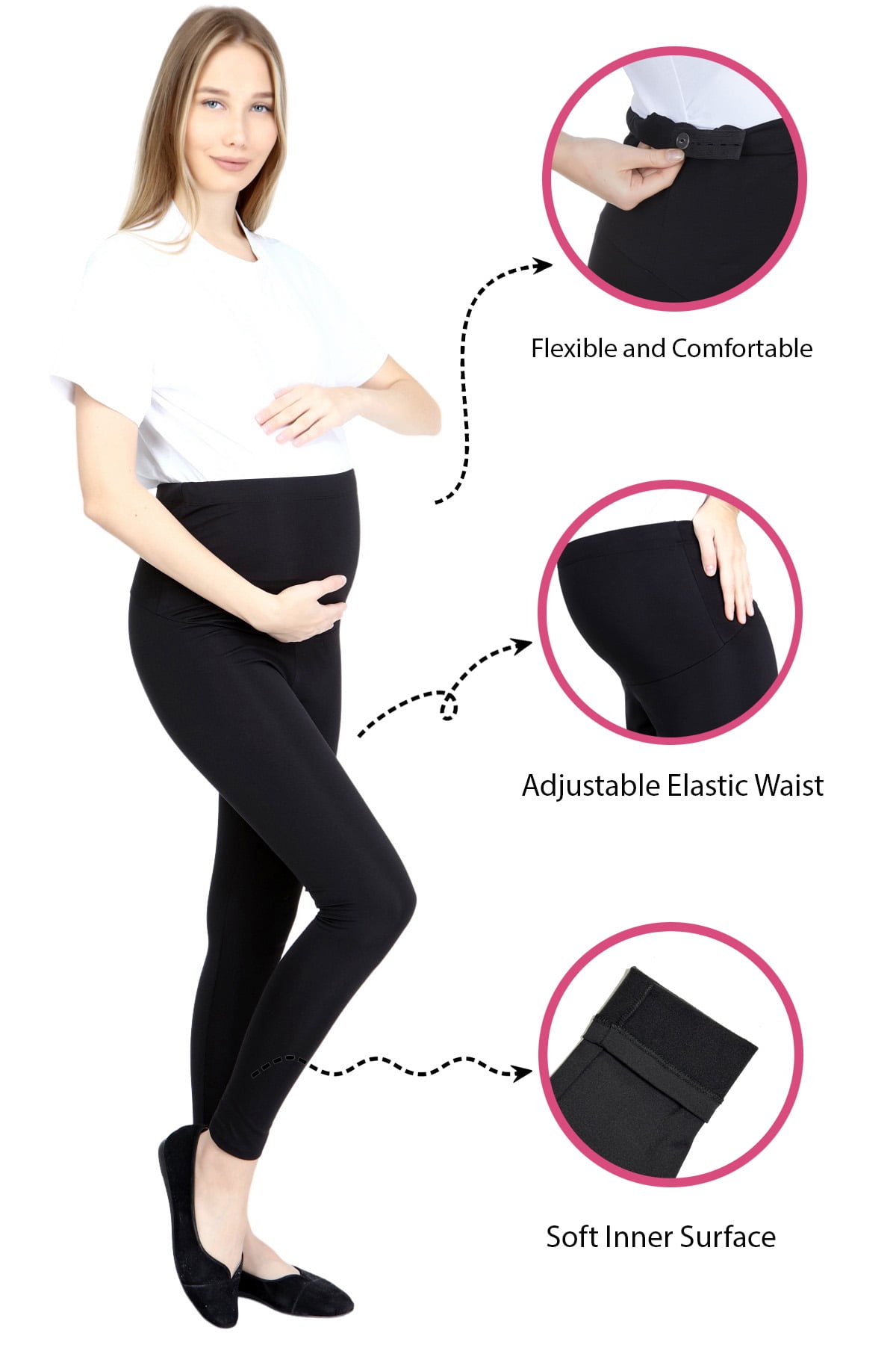 LVMA8060 - Luvmabelly Thermal Bottom Stretchy Maternity Long Leggings keeps  you warm