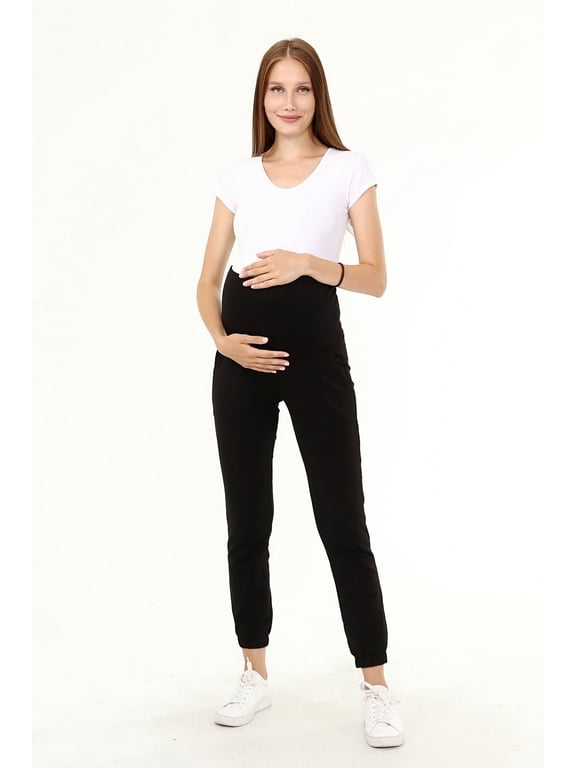 LVMA8090 - Women Maternity Jogger Sweatpants