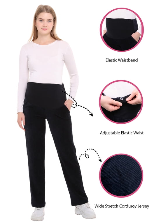 LVMA8510 - Winter Maternity Velvet Pants - Keeps Warm - Casual Pants