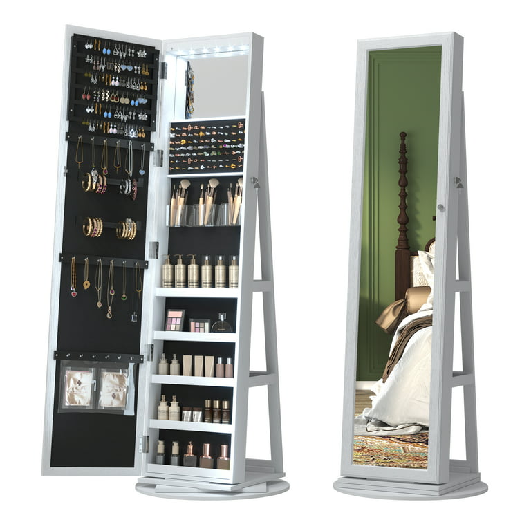 Avery Closet System Vanity with Mirror & Jewelry Makeup Storage Drawer
