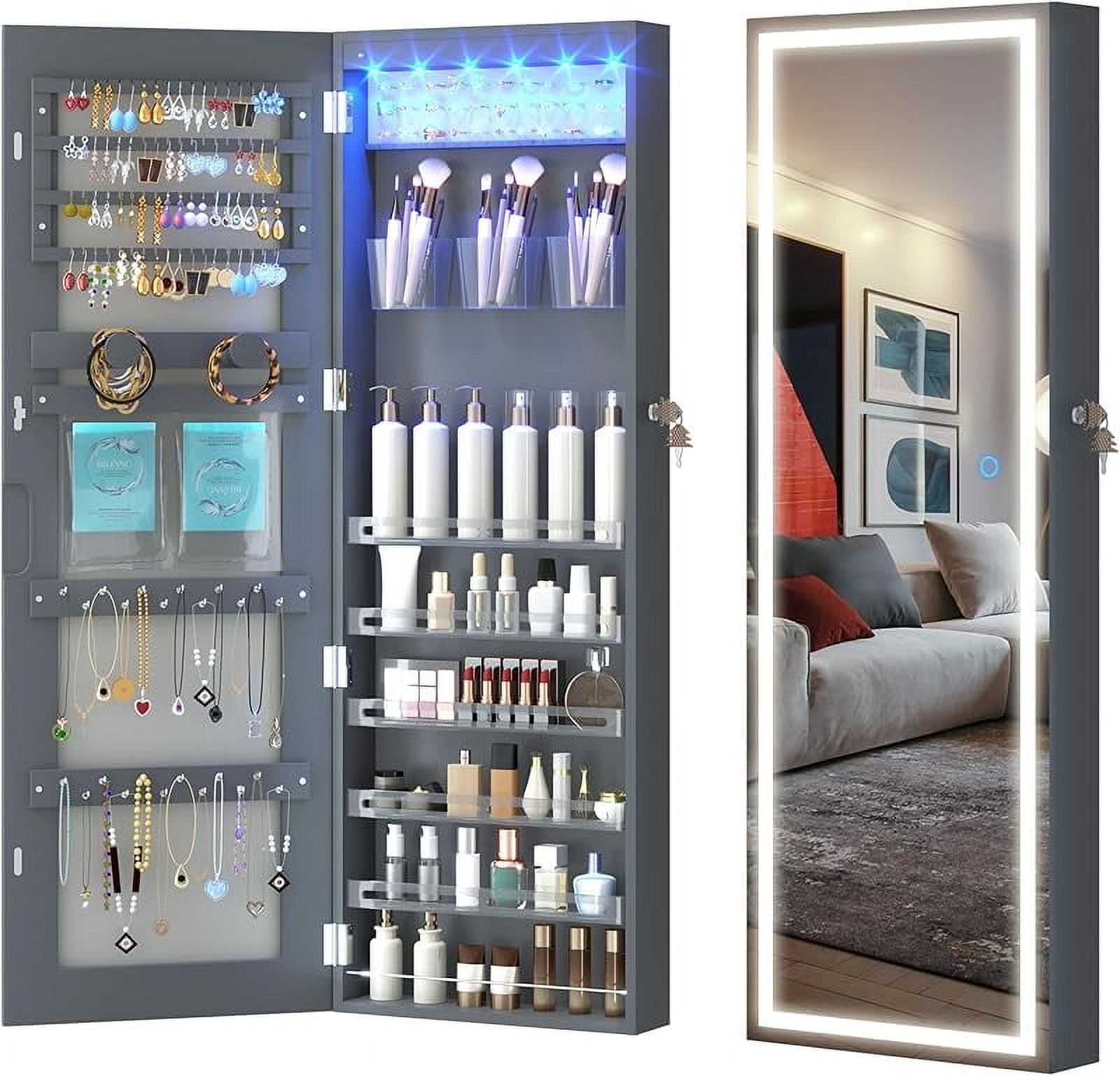 Door hanging mirror jewelry box discount
