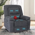 thumbnail image 1 of LVUYOYO Fabric Electric Recliner Chair - Heated Vibration Massage Sofa with USB Charge Port - Microfiber Reclining Sofa for Home, Living Room, Bedroom, 1 of 7