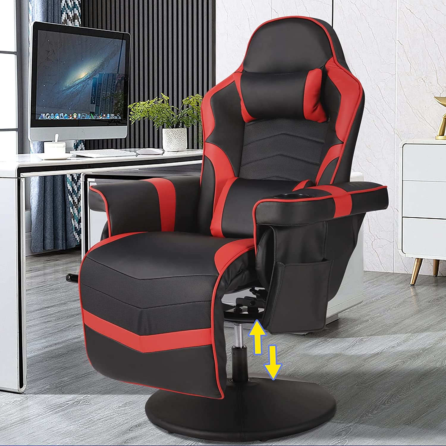 Comfortable Custom Leather Neck Pillow Scorpion Gaming Chair - China  Leather Chair for Racer, Reclining Gaming Chair