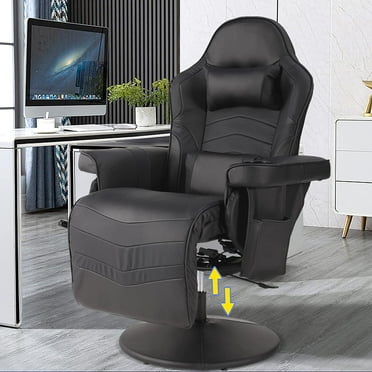 LVUYOYO Massage Gaming Chair Ergonomic PU Leather High Back Adjustable Seat Width