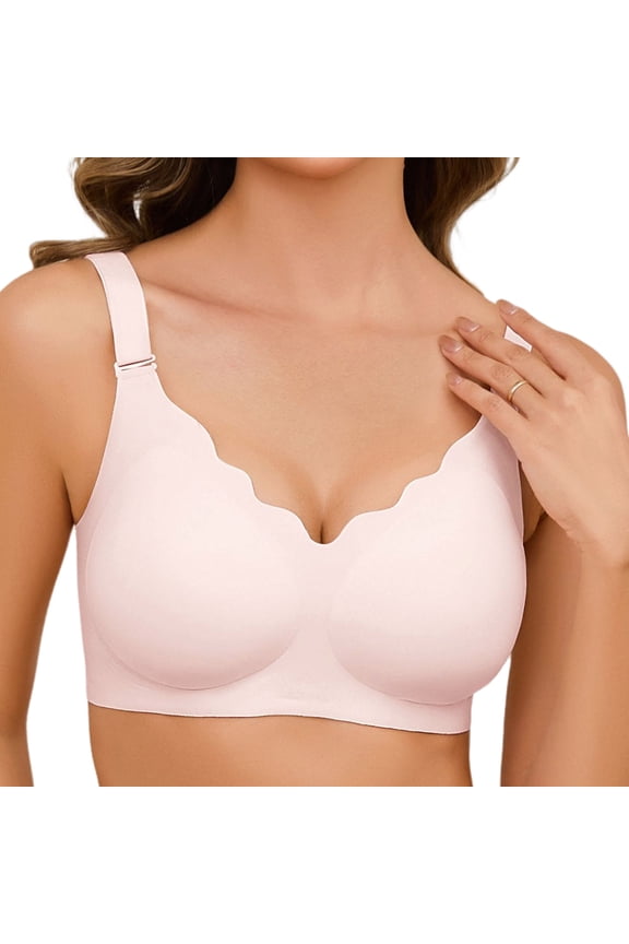 Women's Wireless Seamless Bra No Underwire Full Coverage Push Up T-Shirt Bra Soft Support Comfort Bralette