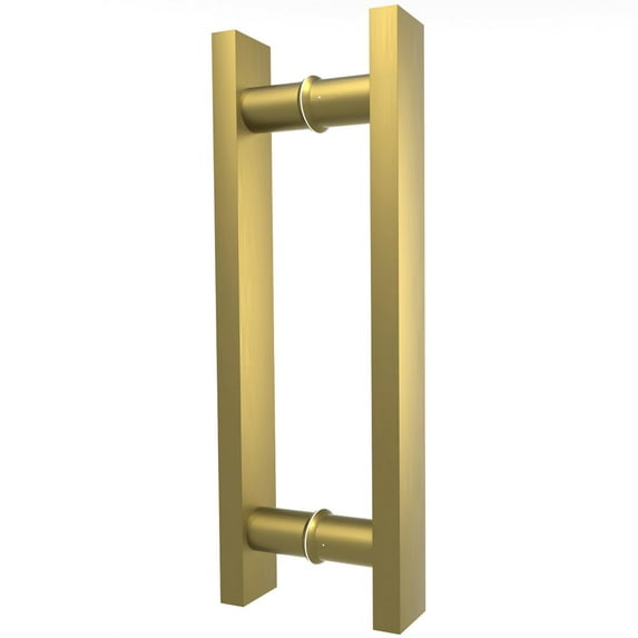 LVYIHAN 12 inch Stainless Steel Door Handle Double Sided, Pull Push Sliding Barn Door Handle, Commercial H Shape Glass Shower Door Pull Handles, Titanium Gold C63