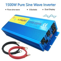 LVYUAN 1500 Watts 3000 Watts Pure Sine Wave Power Inverter DC 12V to AC 110V 120V Car Converter Adapter LED Display