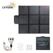 LVYUAN 300W Solar Panel Foldable Solar Charger Portable IP67 Waterproof with MC4 Connector for Home, RV, Outdoor, Camping, Power Station, off Grid